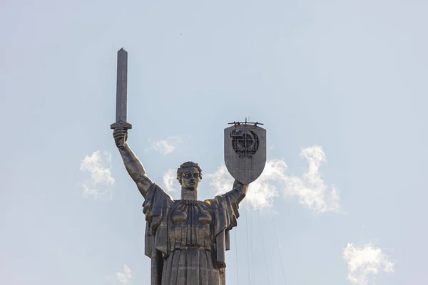 Kyiv Ukraine August 2023 View Motherland Monument Removed Soviet Coat — Stock Photo, Image