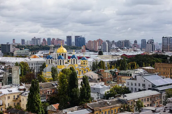 Amazing Ukraine Kyiv Kiev Beautiful Church Volodymyrs Cathedral Top View — Stock Photo, Image