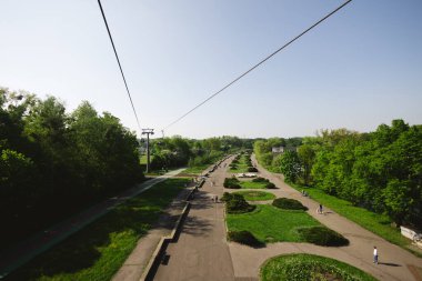 Katowice, Polonya - 20 Mayıs 2023: Silesian Park Chorzow 'daki Silesian Zooloji Bahçesi.