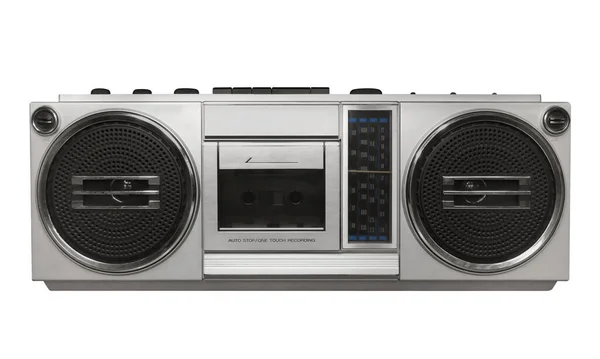 Retro Ghetto Blaster Isolated White Clipping Path Included — Stock Photo, Image