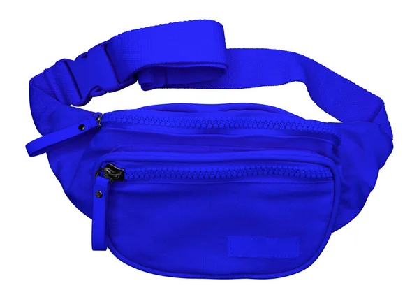 Saco Cintura Azul Para Mulheres Isolado Branco Caminho Recorte Incluído — Fotografia de Stock
