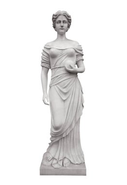 Marble statue of Aphrodite isolated on white background with clipping path clipart