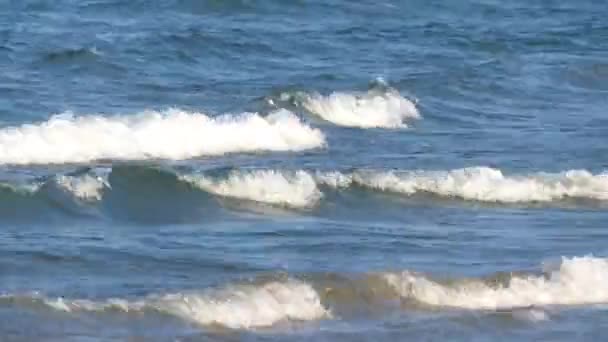 Calm Sea Waves Mediterranean Coast – stockvideo