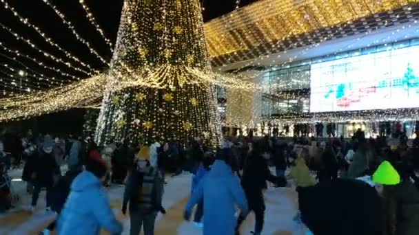 Almaty Kazakhstan January 2023 Main Christmas Tree Square Palace Republic — Video Stock