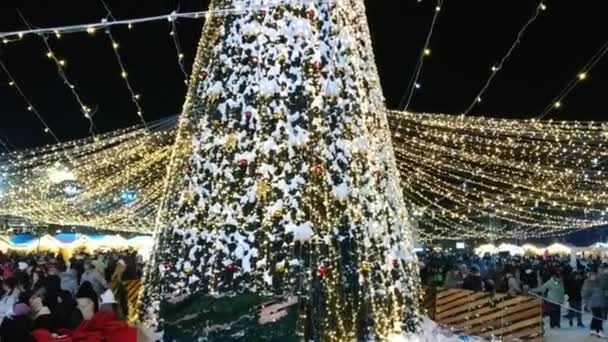 Almaty Kazakhstan January 2023 Main Christmas Tree Square Palace Republic — Vídeos de Stock