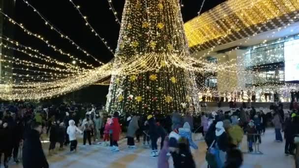 Almaty Kazakhstan January 2023 Main Christmas Tree Square Palace Republic — Video Stock