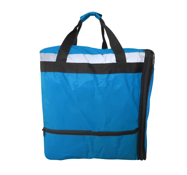 Blue Bag Cooler Carrying Storing Products Isolated White Background Clipping — Stok fotoğraf