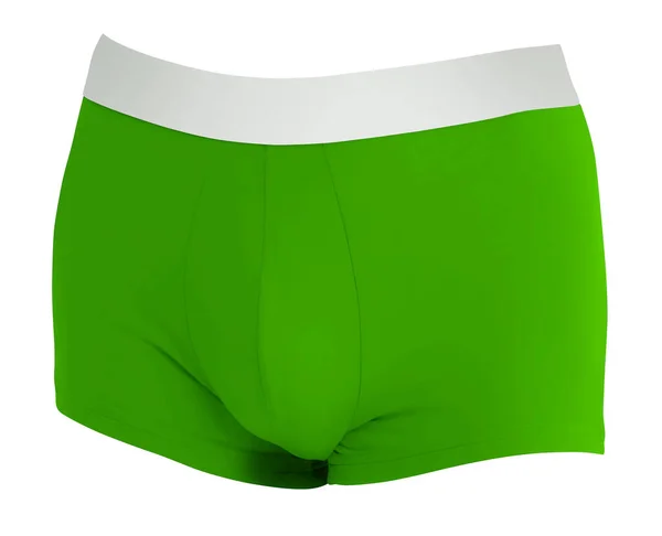Grüne Männerunterwäsche Vereinzelt Auf Weiß Schneidpfad Inklusive — Stockfoto