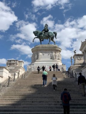 Roma, İtalya - 31 Mart 2023: Birleşik İtalya 'nın ilk kralı Victor Emmanuel II.