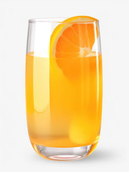 Ein Glas Orangensaft Auf Weißem Hintergrund — Stockfoto