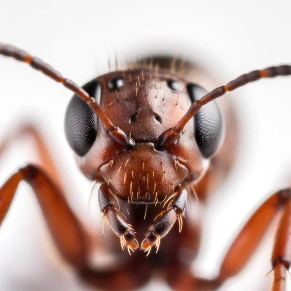 Super macro portrait of an ant. Incredible detailing of the ant's photo.