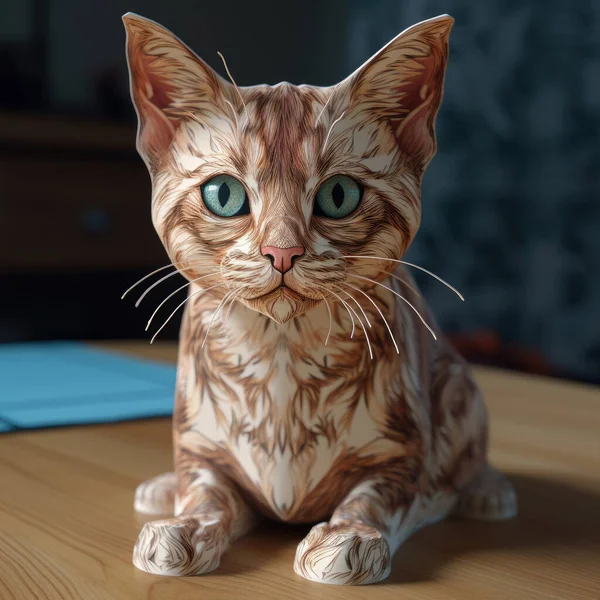 Модель Червоної Кішки Дивиться Камеру — стокове фото