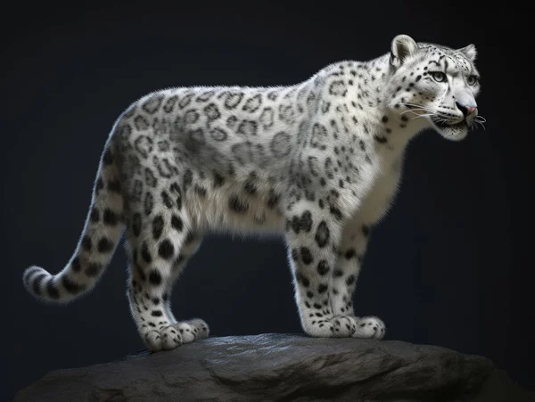 stock image The snow leopard (Irbis, Panthera uncia) is a large cat that inhabits the mountain ranges of Central and South Asia.