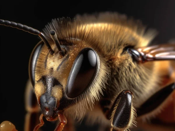 Макрофотография Пчелы Максимальная Глубина Резкости — стоковое фото