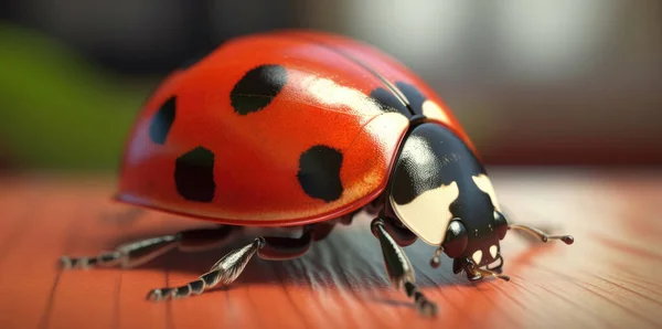 Red Ladybug Macro Shot Maximum Depth Field — Stock Photo, Image
