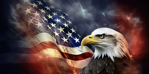 Verenigde Staten Independence Day Een Fotorealistisch Ontwerp Voor Een Wenskaart — Stockfoto