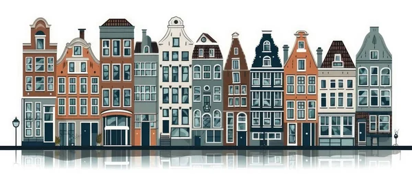 Ilustração Dos Países Baixos Fundo Branco Claro — Fotografia de Stock