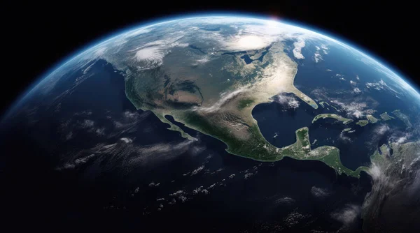 Ziemie Półkula Północna Kosmosu — Zdjęcie stockowe