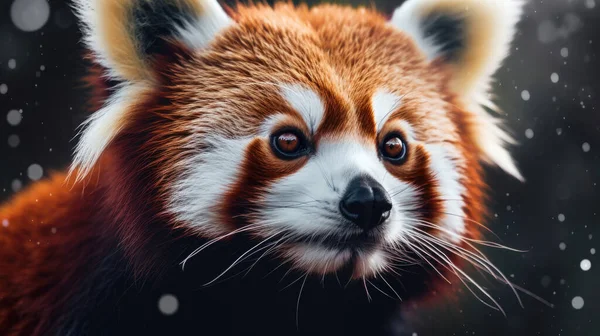 Vermelho Panda Close Selvagem Perigo — Fotografia de Stock