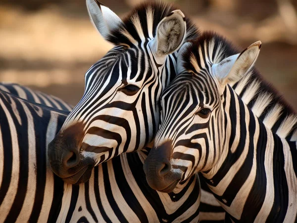 Zebra Close Het Wild Stockfoto