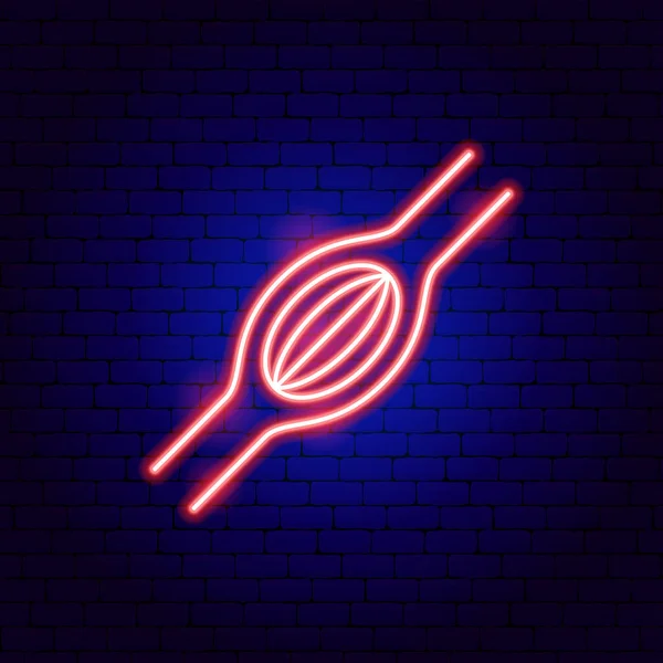 Muscles Neon Sign Illustration Vectorielle Objets Médicaux Santé Humaine — Image vectorielle