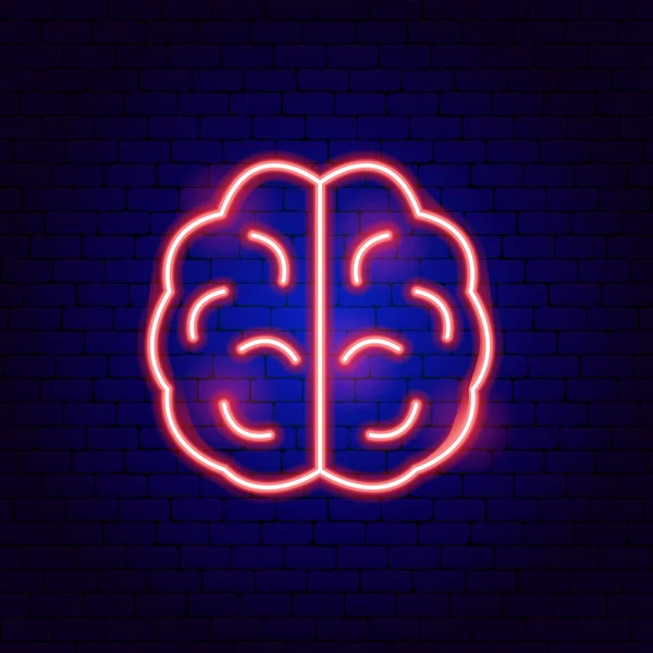 Знак Неоновой Структуры Мозга Векторная Иллюстрация Медицинских Объектов Здоровья Человека — стоковый вектор