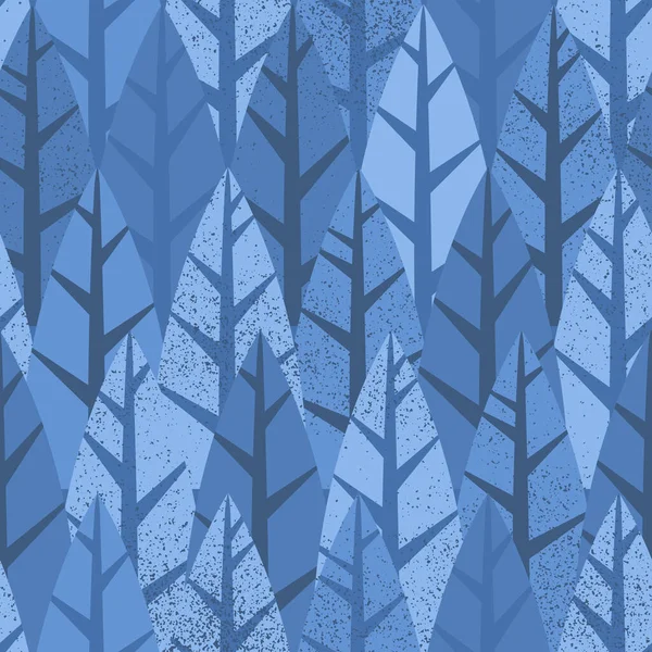 Mörka Skogen Träd Sömlösa Mönster Vektor Illustration Vinter Hälsning Bakgrund — Stock vektor