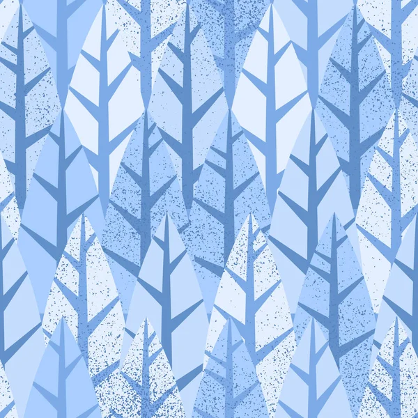 Winter Forest Tree Naadloos Patroon Vector Illustratie Van Koude Achtergrond — Stockvector