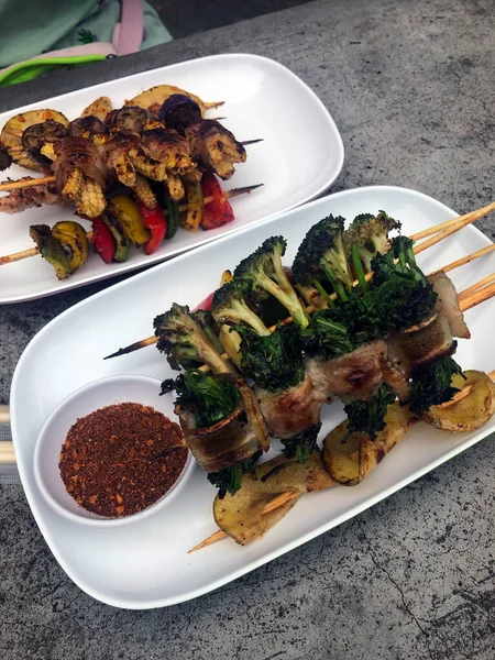 Würzige Thai Food Fleisch Gemüsestäbchen Foto Von Thailand Reise Kultur — Stockfoto