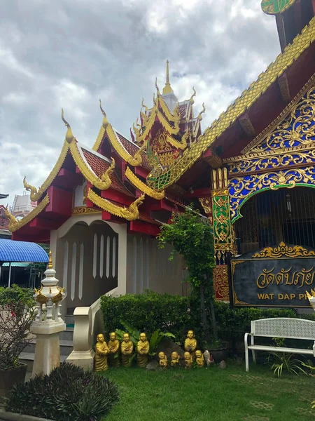 Sochy Zlatého Mnicha Fotografie Chiangmai Thajsko Trip Kultura Náboženství — Stock fotografie