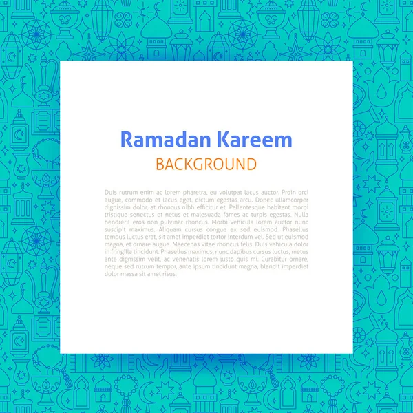 Ramadan Kareem Paper Template Vector Illustratie Van Outline Design — Stockvector