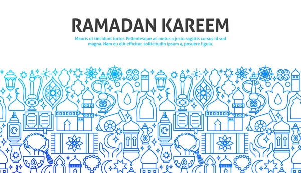Ramadan Kareem Schets Concept Vector Illustratie Van Outline Design — Stockvector