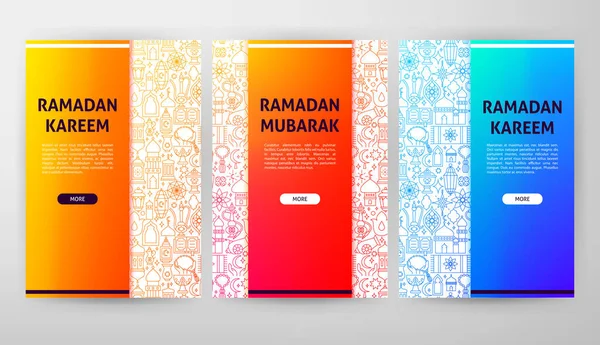 Ramadan Kareem Web Design Vector Illustratie Van Het Concept — Stockvector