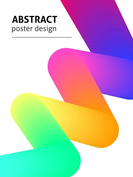 Modern Colorful Poster Vector Illustration Banner Concept Contemporary Typography Flyer — Stock Vector