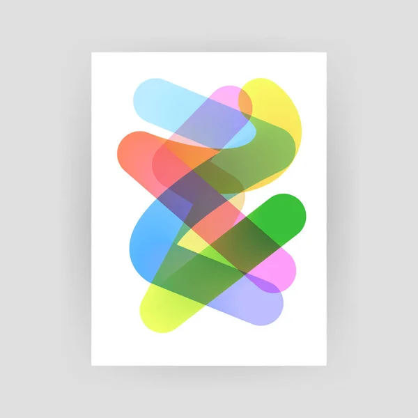 Affiche Colorée Blanche Moderne Illustration Vectorielle Concept Bannière Multicolore — Image vectorielle