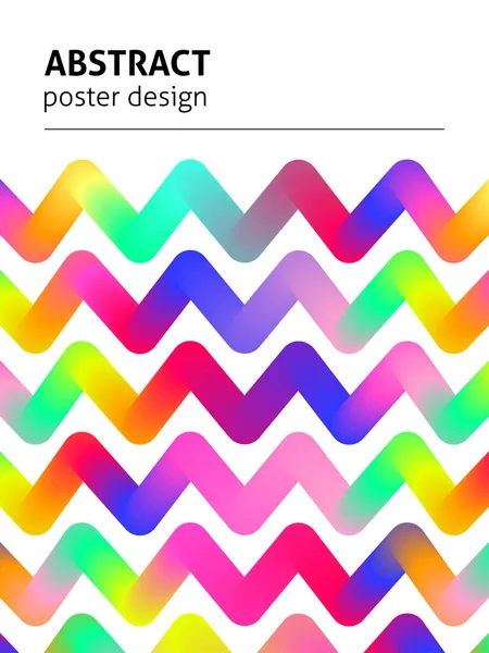 Сучасний Барвистий Плакат Zigzag Векторна Ілюстрація Концепції Прапора Сучасною Типографією — стоковий вектор