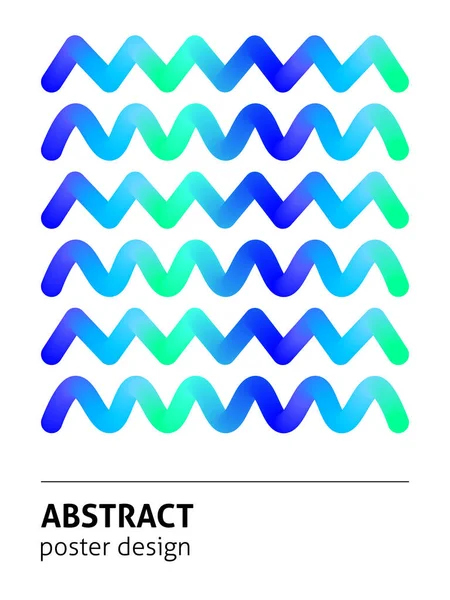 Плакат Блакитної Хвилі Векторна Ілюстрація Концепції Прапора Сучасною Типографією Флаєр — стоковий вектор