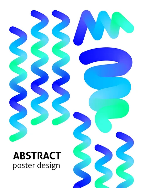 Сучасний Синій Зелений Постер Vector Illustration Banner Concept Contemporary Typography — стоковий вектор
