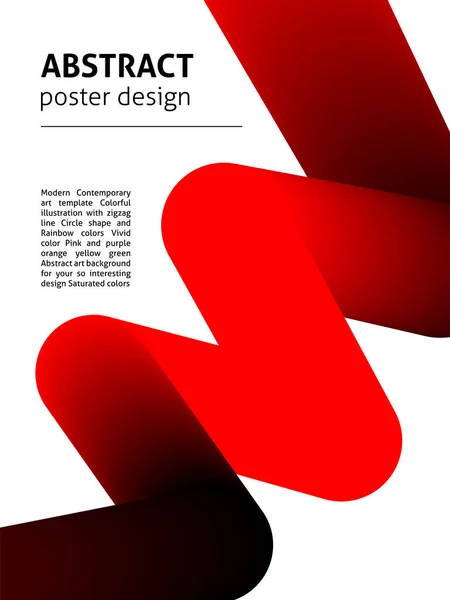 Червоний Сучасний Барвистий Плакат Векторна Ілюстрація Концепції Прапора Сучасною Типографією — стоковий вектор