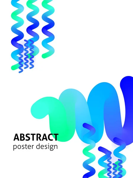 Сучасний Плакат Блакитної Хвилі Векторна Ілюстрація Концепції Прапора Сучасною Типографією — стоковий вектор