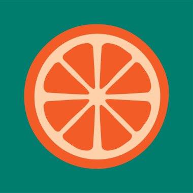 Portakal dilimleri. Citrus Fruit 'un Vektör İllüstrasyonu. Sulu.