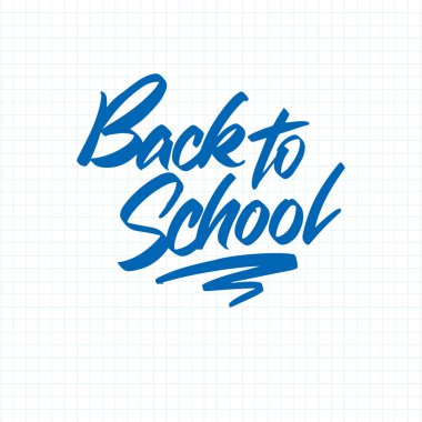 Banner Okula Dönüş Mektubu. Modern Harfler. Fırça kalemli kalem yazı tipi vektörü. Kaligrafi senaryosu. Altını çizilmiş yazı karakterini yazan etkileyici Süslü El. Eğitim ve İnternet