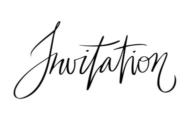 Zıplayan Davetiye Şirin Calligaphy. Bakır plaka vektör betiği. Klasik El, klasik, zarif yazı tipi. İfade Eden Düğün Kutlaması. 