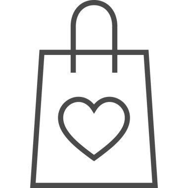 Alışveriş Torbası Kalp Hattı İşareti. Taslak Nesne 'nin İllüstrasyonu. Düğün için. Aşk Sembolü.