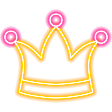 Kraliyet Crown Neon Simgesi. Parlak Led Lambası Parlak Nesnenin İllüstrasyonu.