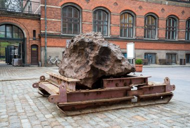 Iron Meteorite Agpalilik Açık Hava Müzesi, Kopenhag, Danimarka, 16 Nisan 2018