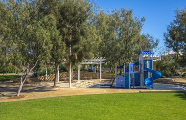 Bengello Park Setting, Burns Beach, Batı Avustralya 'da Çocuk Oyun Sahası, 11 Nisan 2020