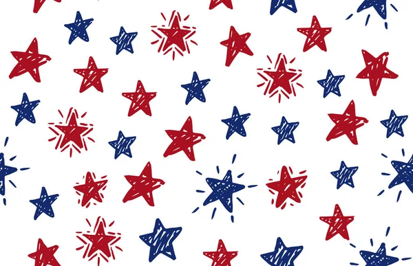 Bağımsızlık Günü Abd Başkanlık Günü Çizimi Çizimi Yıldızlar Grunge — Stok Vektör