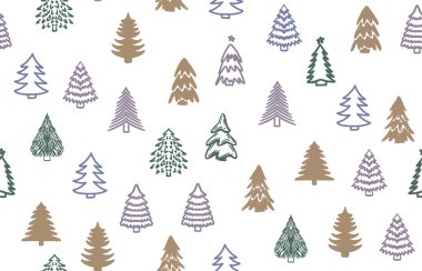 Noel ağacı seti, El çizimleri.