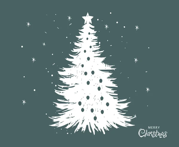 圣诞树套 手绘插图 — 图库矢量图片